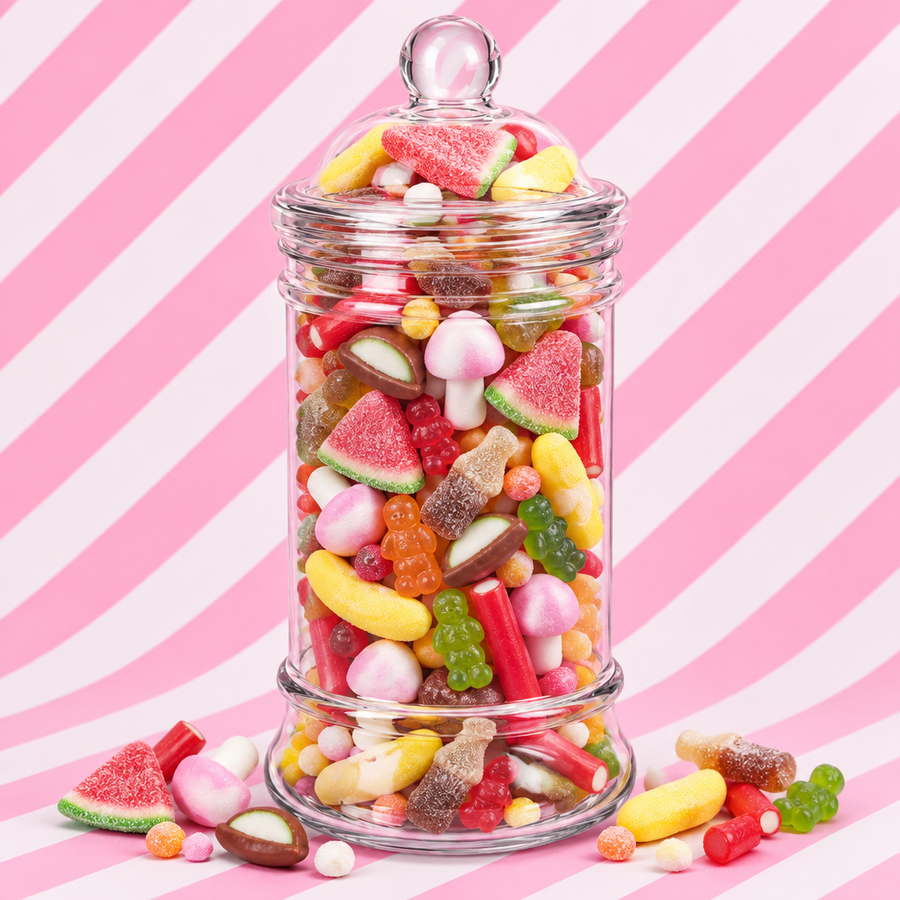 Large 1.5kg Chocabox sweet jar filled with pick and mix