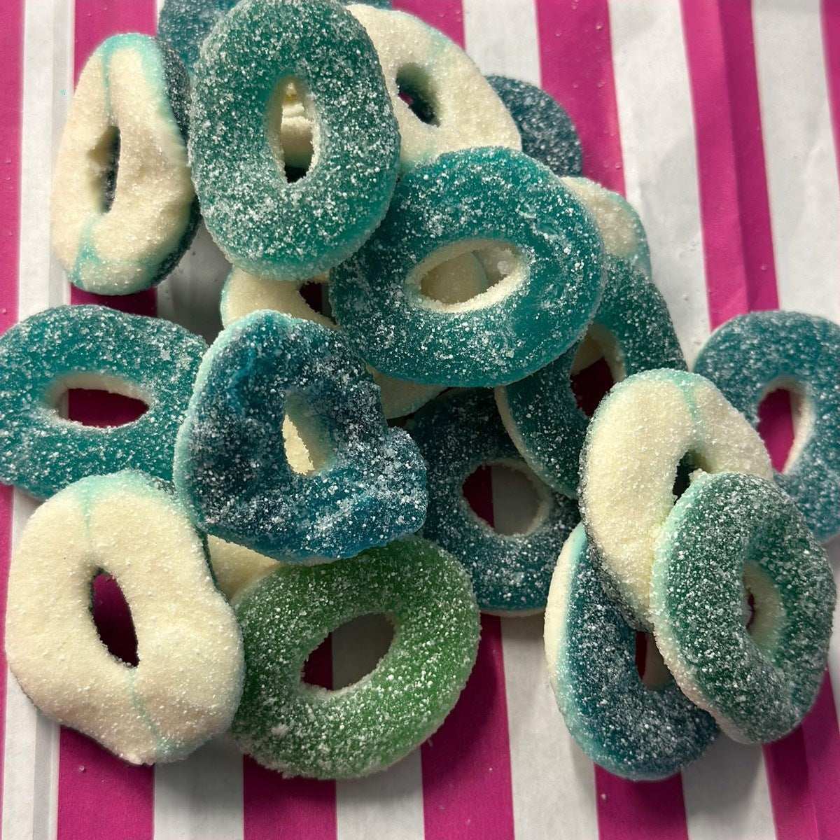 Fizzy Blue Raspberry Rings