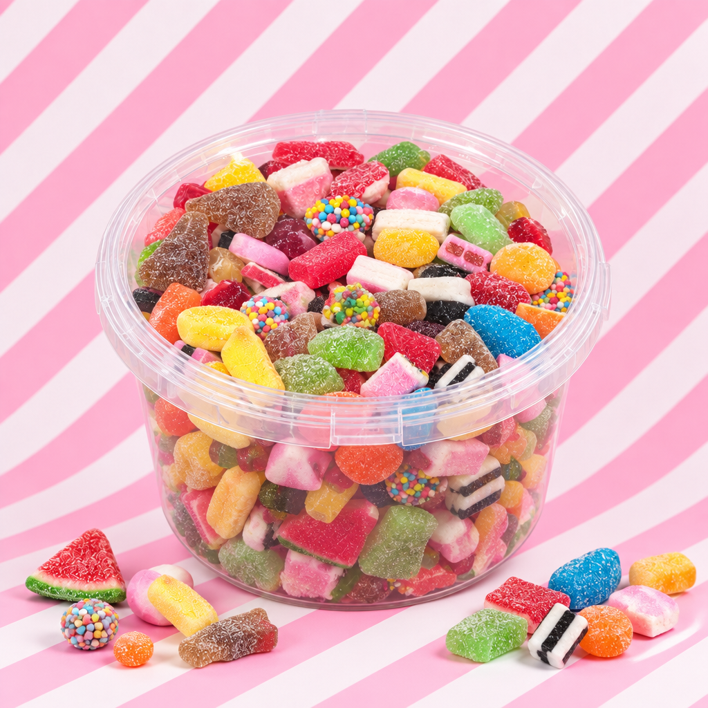 Chocabox pick and mix sharing tub filled with sweets