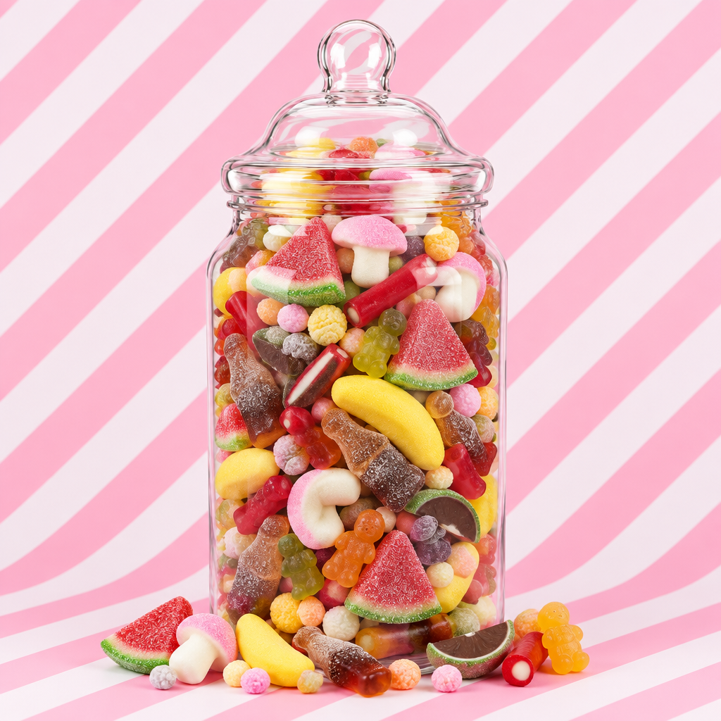 XL 3kg Chocabox sweet jar filled with pick and mix